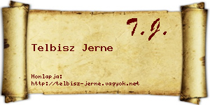 Telbisz Jerne névjegykártya